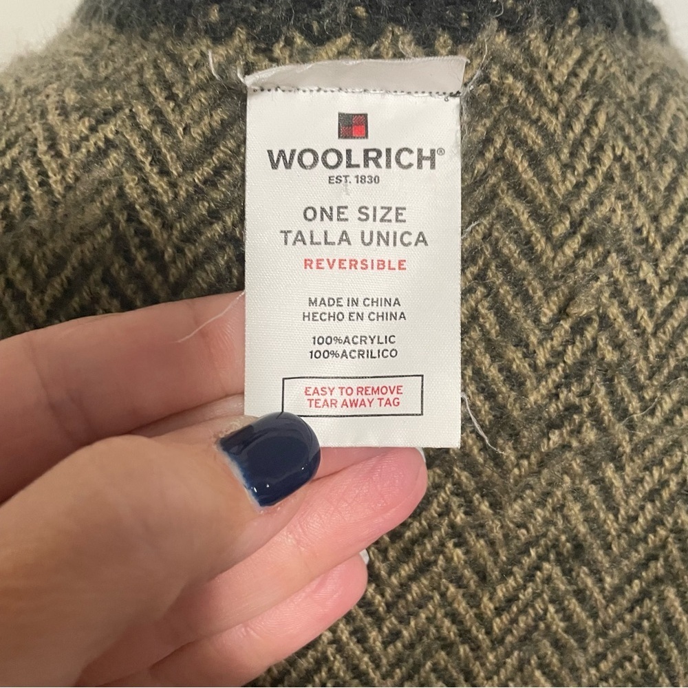 Woolrich Reversible‎ Poncho Shawl Gray Tan Black Size OS - Picture 4 of 9